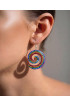 Hand Painted Wooden Earrings